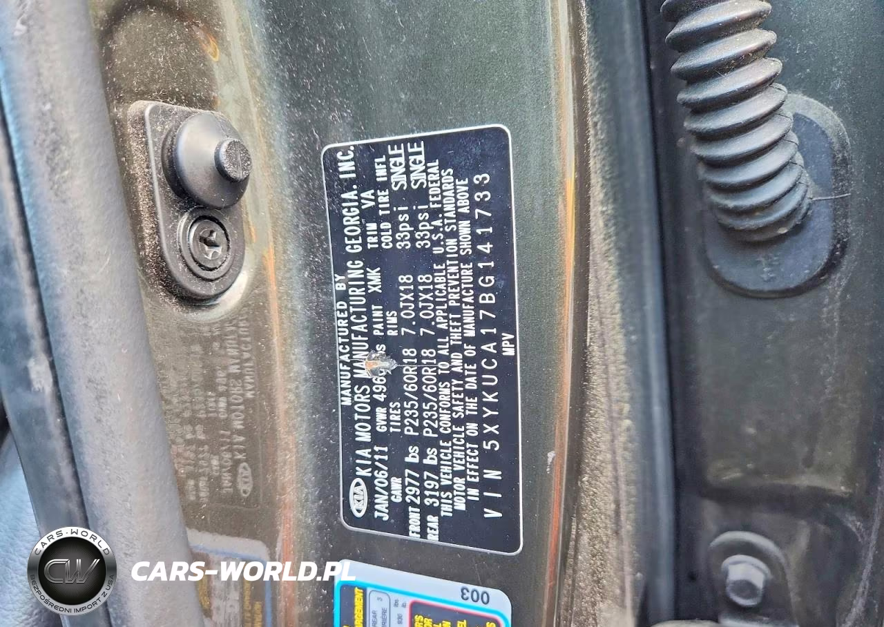 2011 Kia Sorento Ex VIN:5XYKUCA17BG141733 - 13