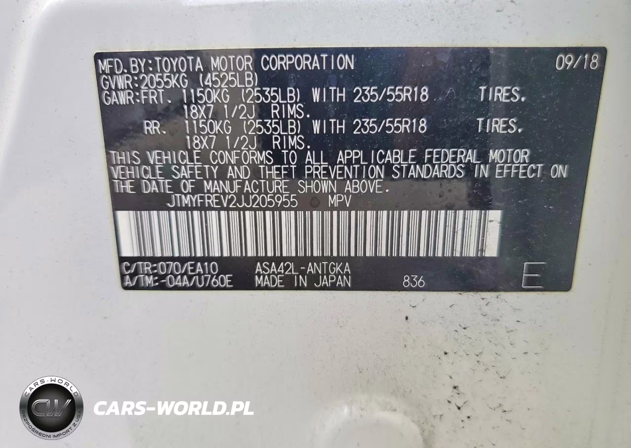 2018 Toyota Rav4 Limited VIN:JTMYFREV2JJ205955 - 14