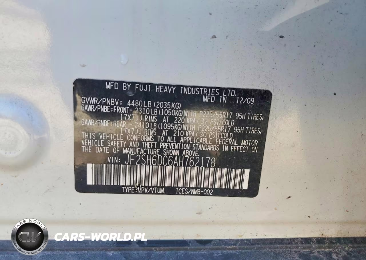 2010 Subaru Forester 2.5X Limited VIN:JF2SH6DC6AH762178 - 13