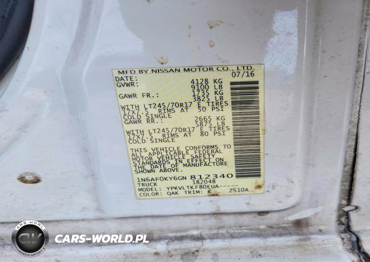 2016 Nissan Nv 2500 Delivery Van VIN:1N6AF0KY6GN812340 - 13