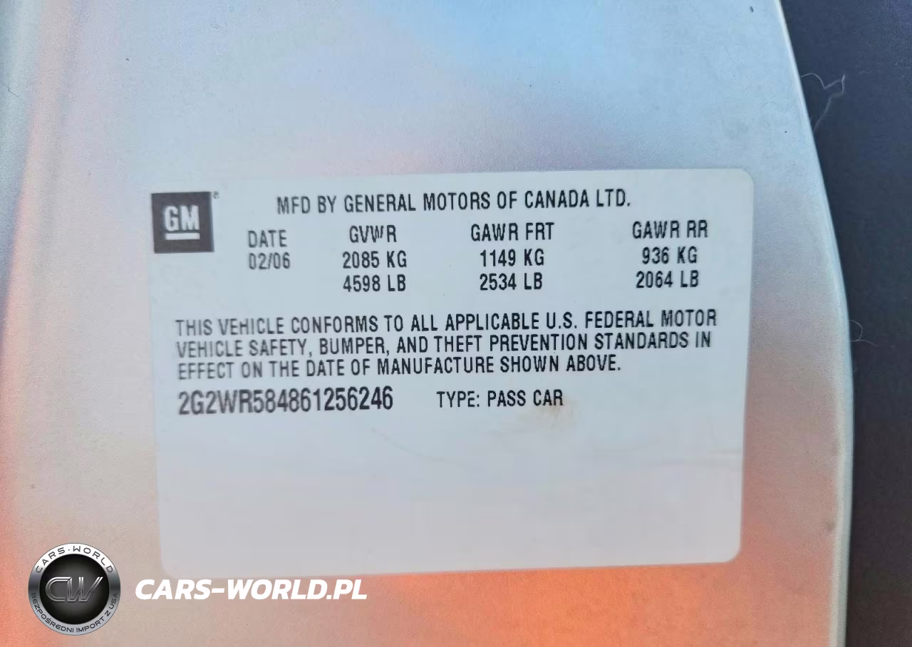 2006 Pontiac Grand Prix Gt VIN:2G2WR584861256246 - 12
