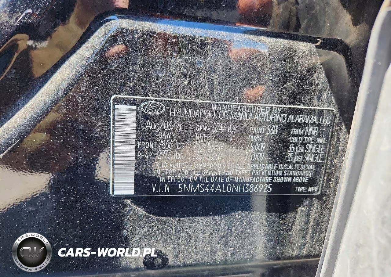 2022 Hyundai Santa Fe Limited VIN:5NMS44AL0NH386925 - 12