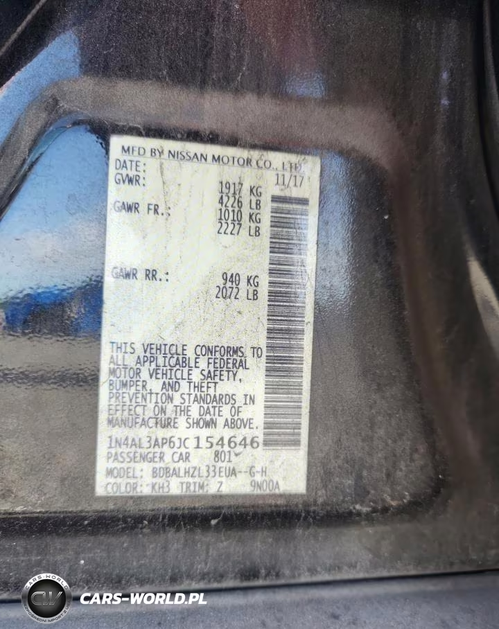 2018 Nissan Altima 2.5 Sr VIN:1N4AL3AP6JC154646 - 12