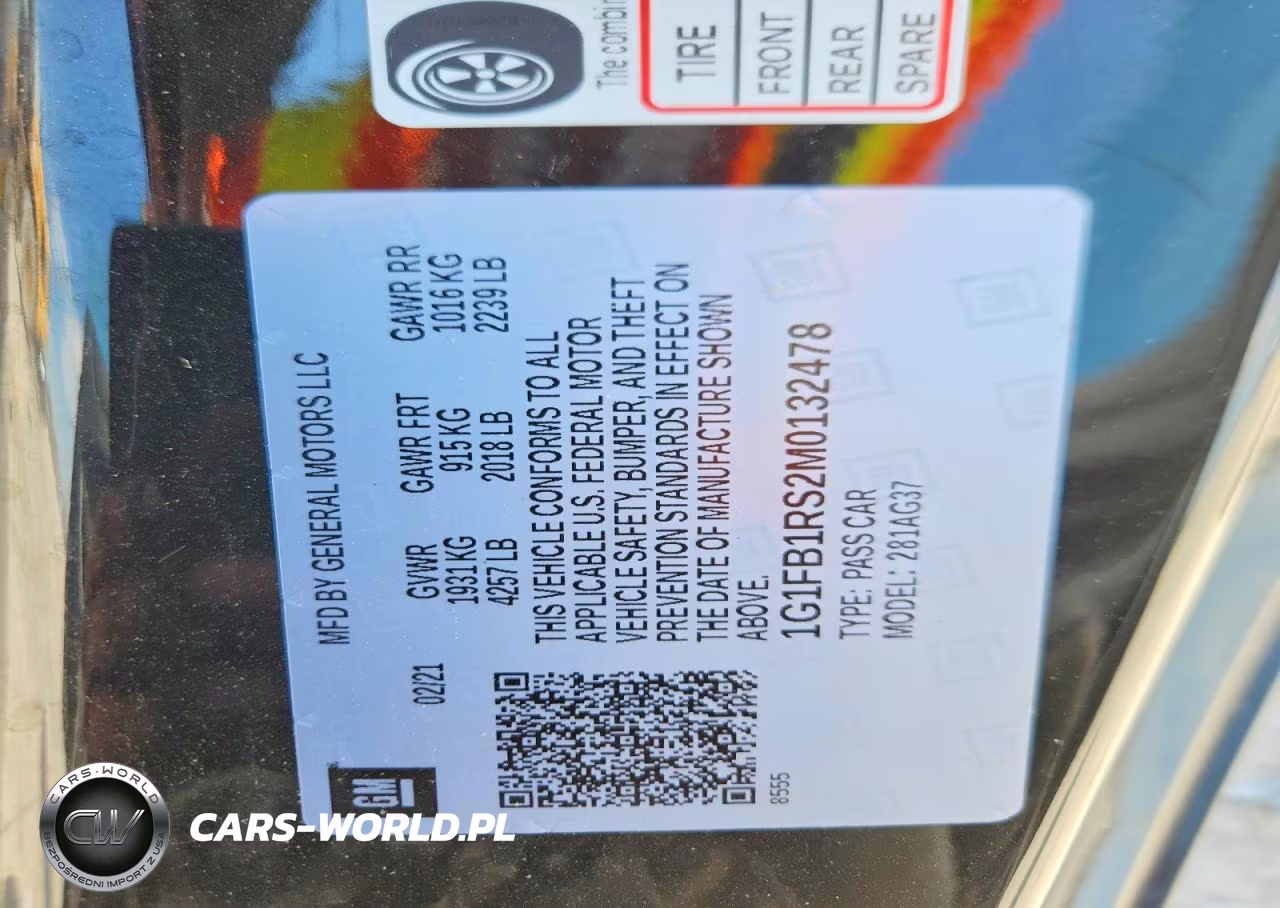 2021 Chevrolet Camaro Ls VIN:1G1FB1RS2M0132478 - 12