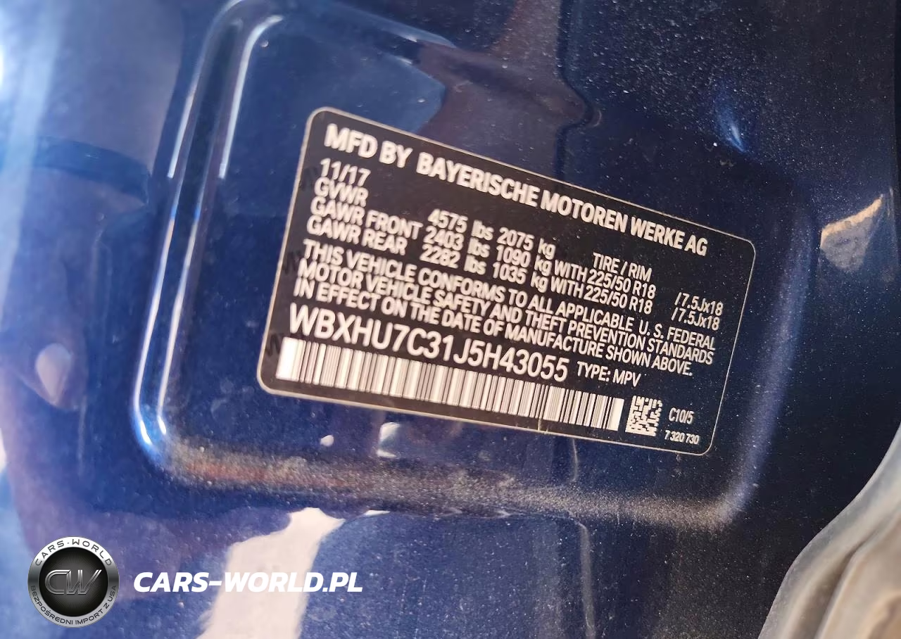 2018 BMW X1 Sdrive28I VIN:WBXHU7C31J5H43055 - 14