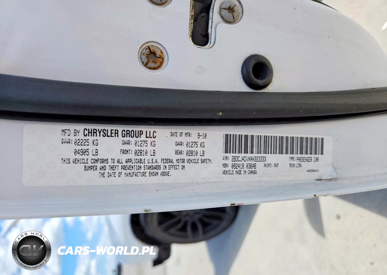 2010 Dodge Challenger Se VIN:2B3CJ4DVXAH323333 - 12