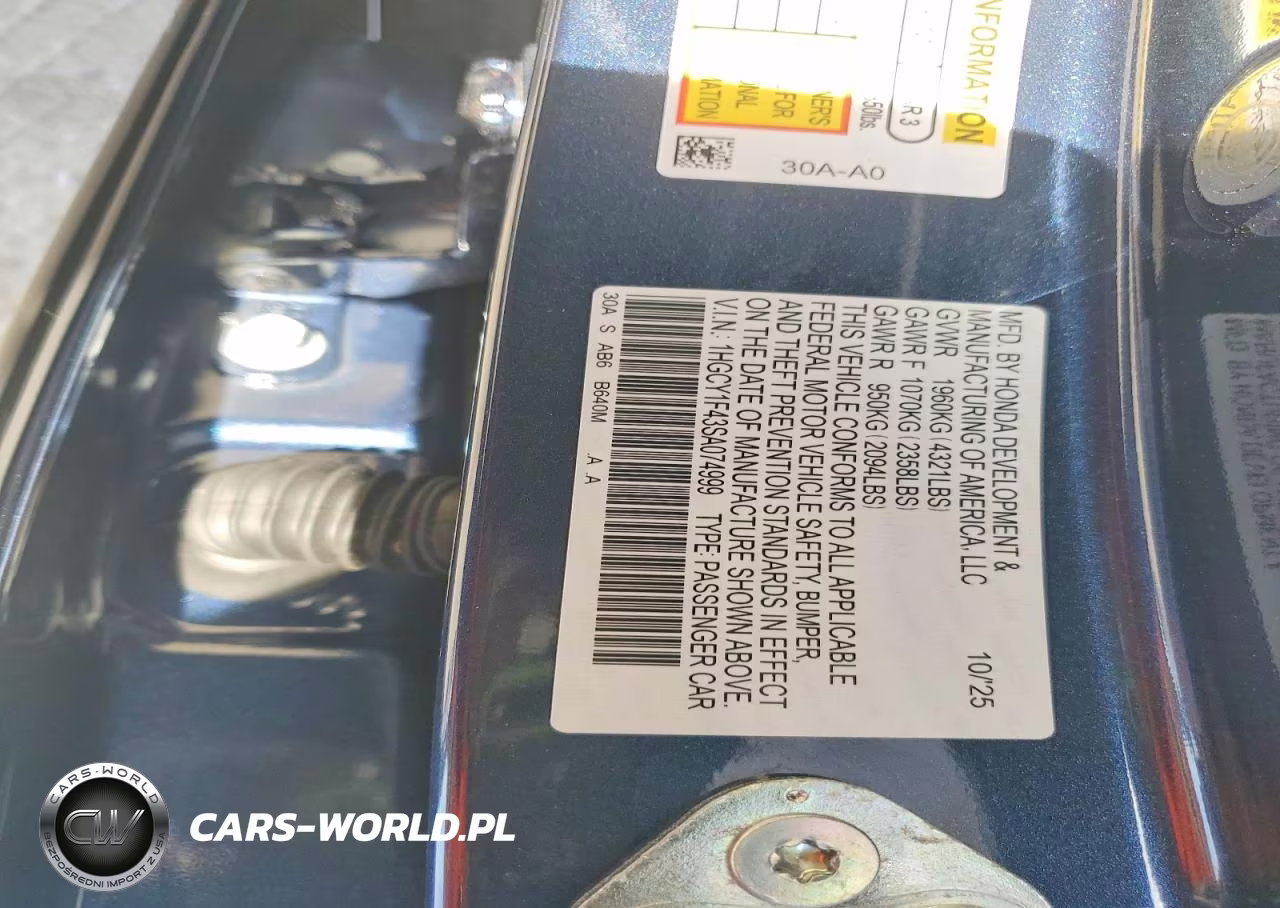 2025 Honda Accord Se VIN:1HGCY1F43SA074999 - 12