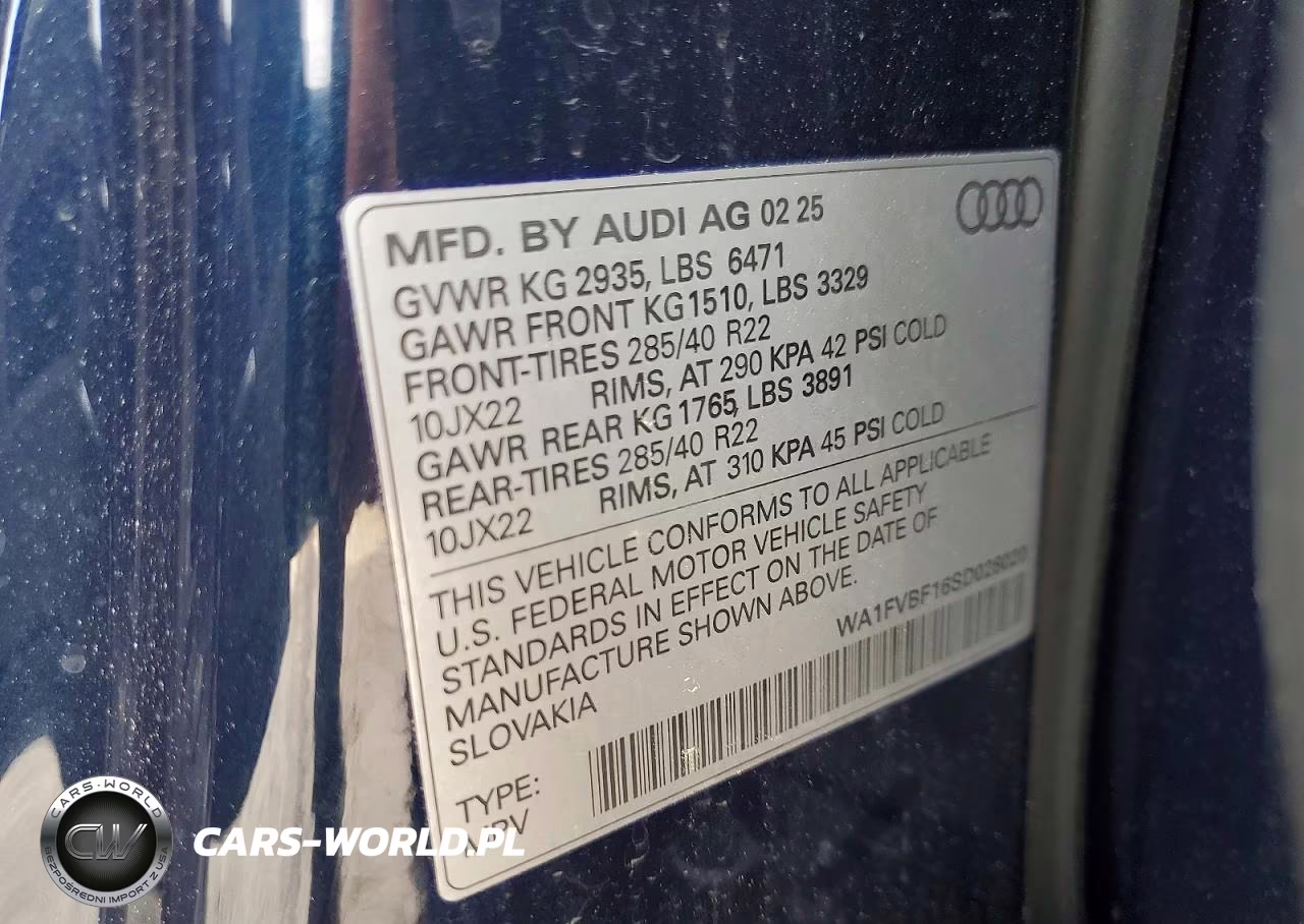 2025 Audi Q8 Prestige S-Line VIN:WA1FVBF16SD026020 - 13