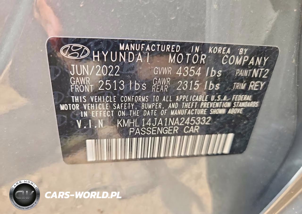 2022 Hyundai Sonata Sel VIN:KMHL14JA1NA245332 - 12