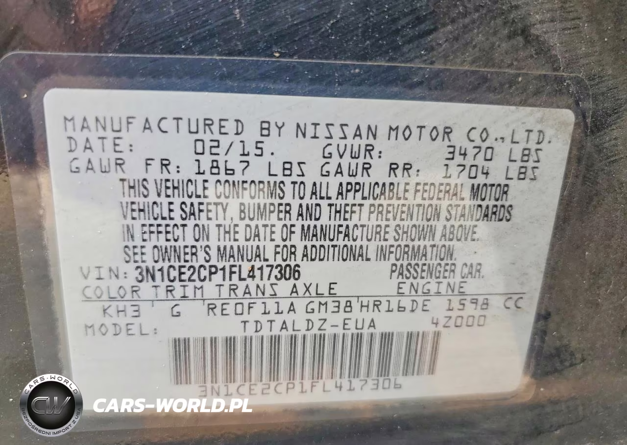2015 Nissan Versa Note Sv VIN:3N1CE2CP1FL417306 - 13