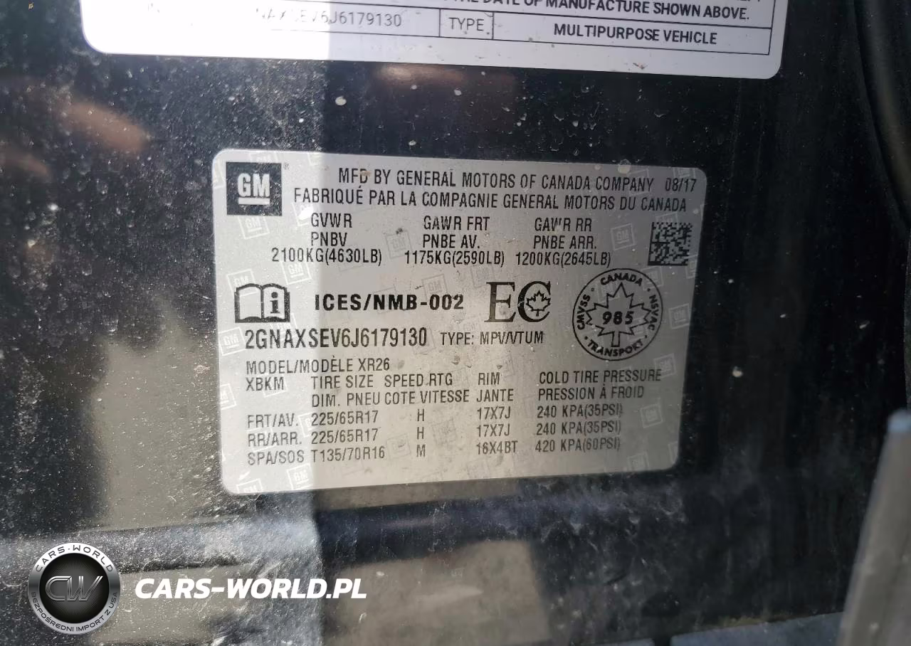 2018 Chevrolet Equinox Lt VIN:2GNAXSEV6J6179130 - 12