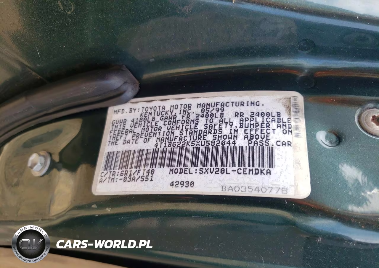 1999 Toyota Camry Ce VIN:4T1BG22K5XU582044 - 13