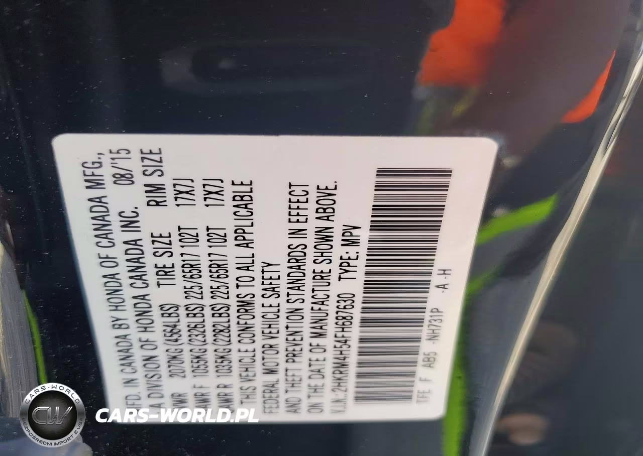 2015 Honda Cr-V Ex VIN:2HKRM4H54FH687630 - 14