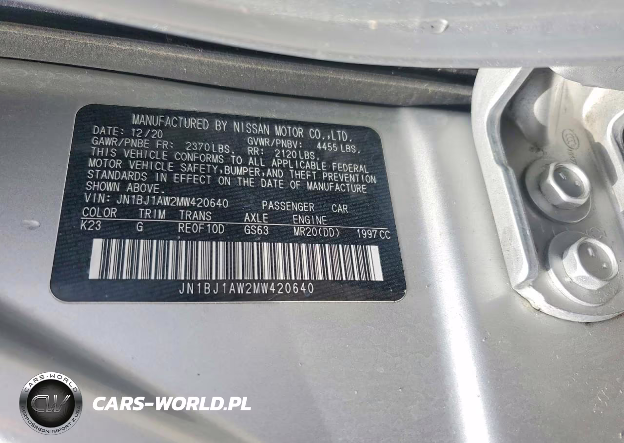 2021 Nissan Rogue Sport S VIN:JN1BJ1AW2MW420640 - 13