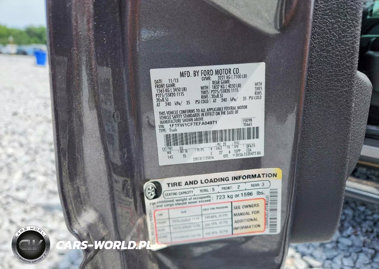 2014 Ford F150 Supercrew VIN:1FTFW1CF7EFA04971 - 12