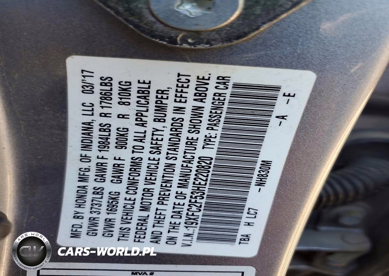 2017 Honda Civic Lx VIN:19XFC2F53HE220820 - 12