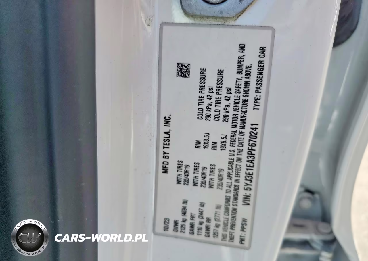 2023 Tesla Model 3 VIN:5YJ3E1EA3PF670241 - 12