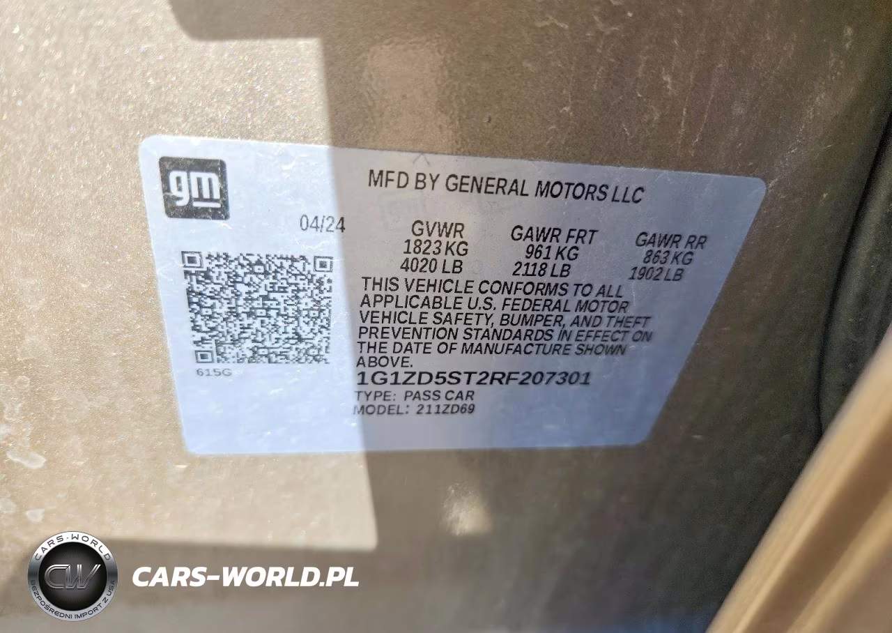 2024 Chevrolet Malibu Lt VIN:1G1ZD5ST2RF207301 - 12