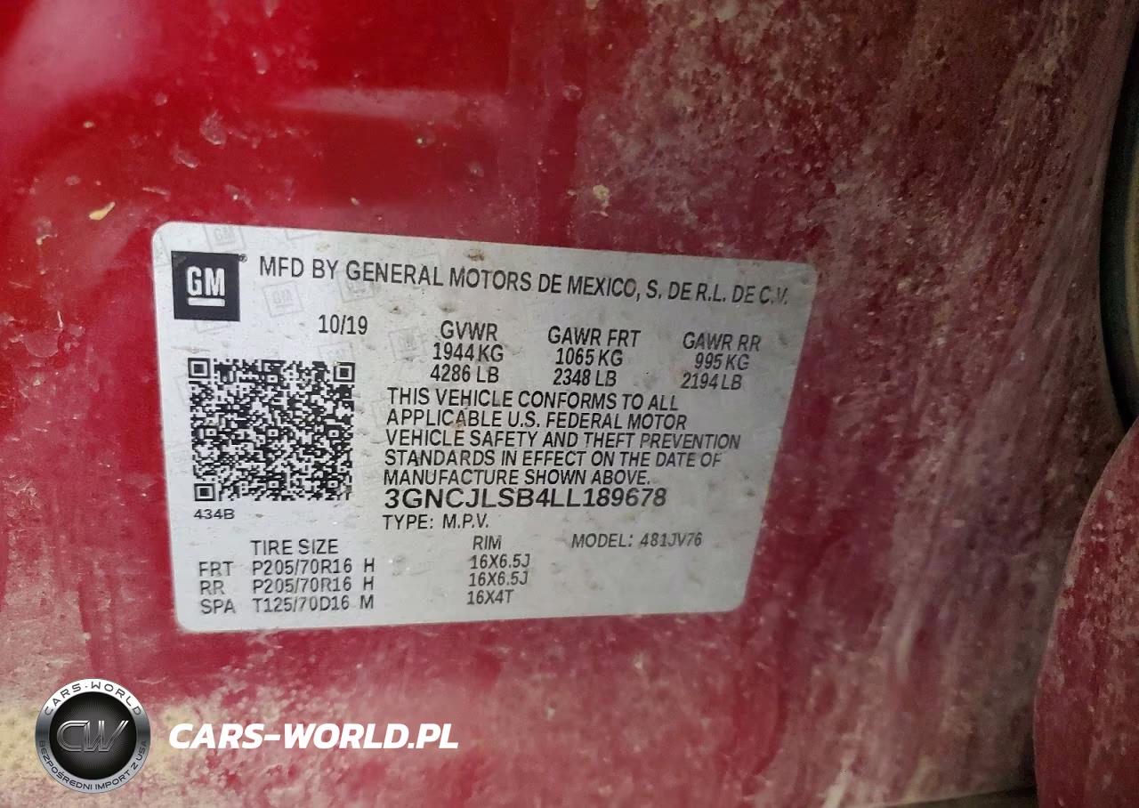 2020 Chevrolet Trax 1Lt VIN:3GNCJLSB4LL189678 - 13