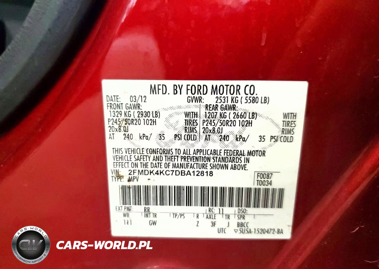 2013 Ford Edge Limited VIN:2FMDK4KC7DBA12818 - 13