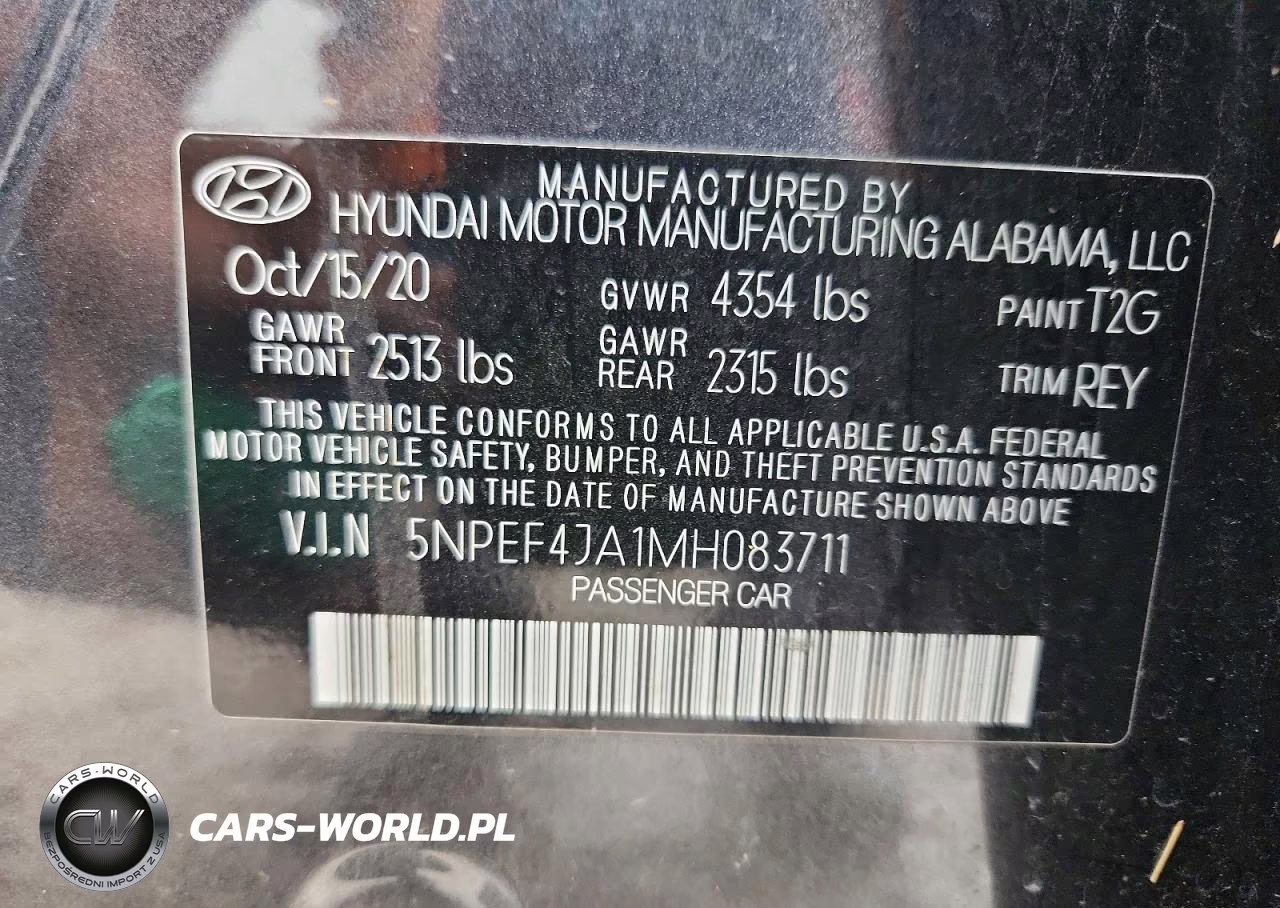 2021 Hyundai Sonata Sel VIN:5NPEF4JA1MH083711 - 12