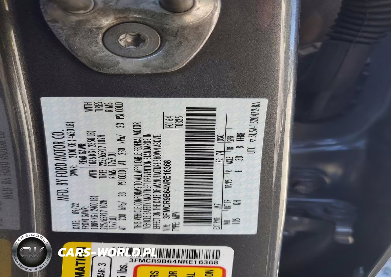 2022 Ford Bronco Sport Big Bend VIN:3FMCR9B64NRE16368 - 13