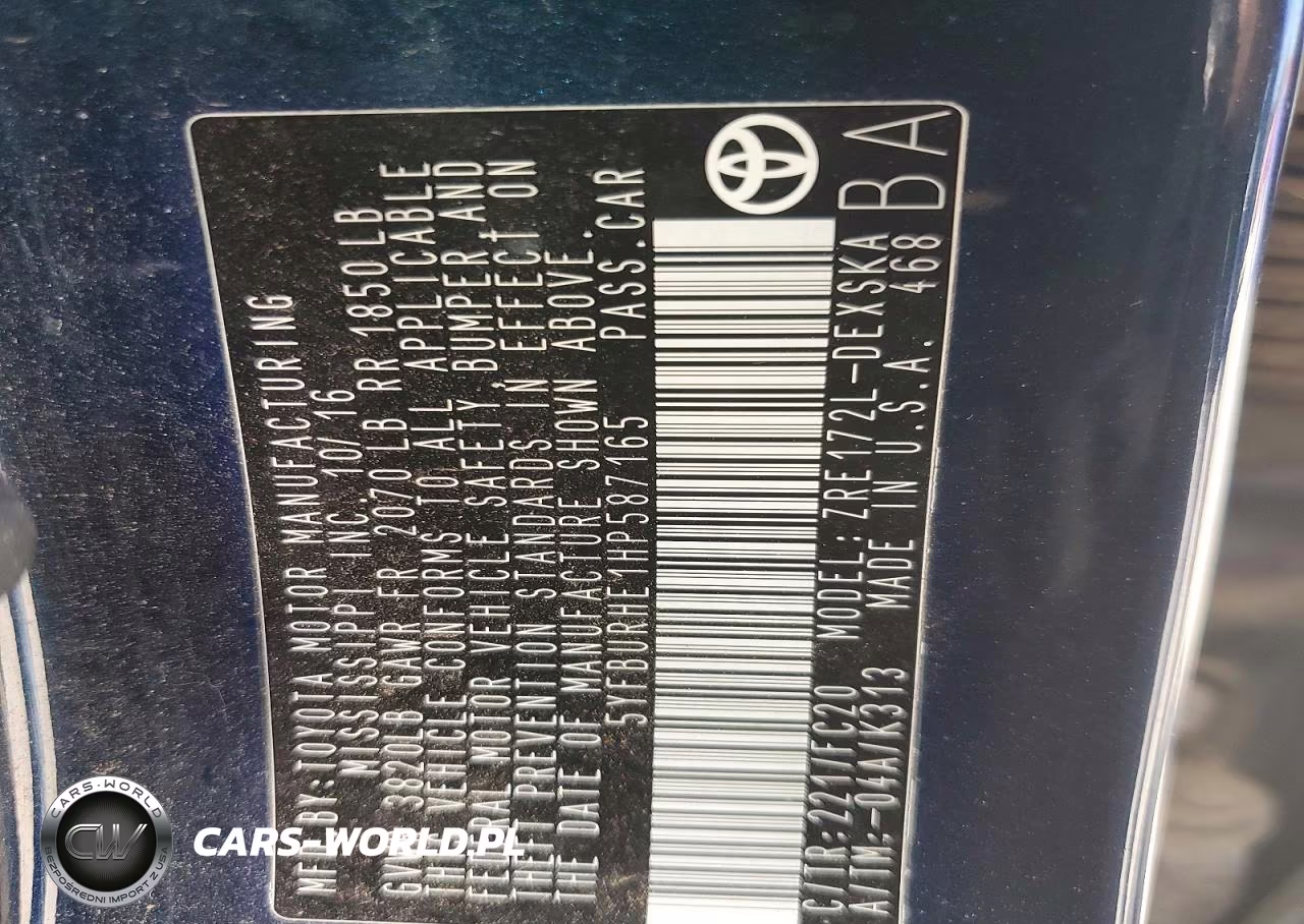 2017 Toyota Corolla Se VIN:5YFBURHE1HP587165 - 12