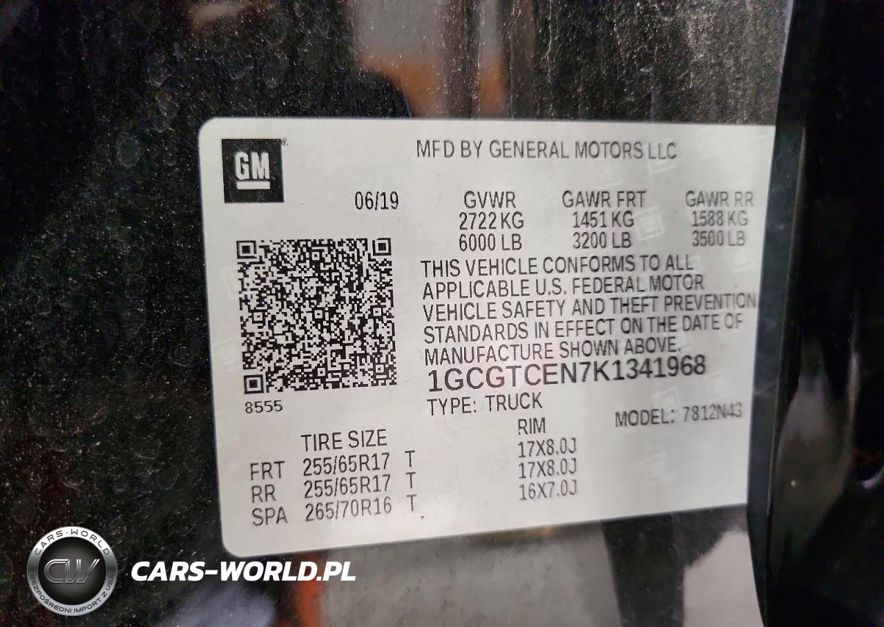 2019 Chevrolet Colorado Lt VIN:1GCGTCEN7K1341968 - 12