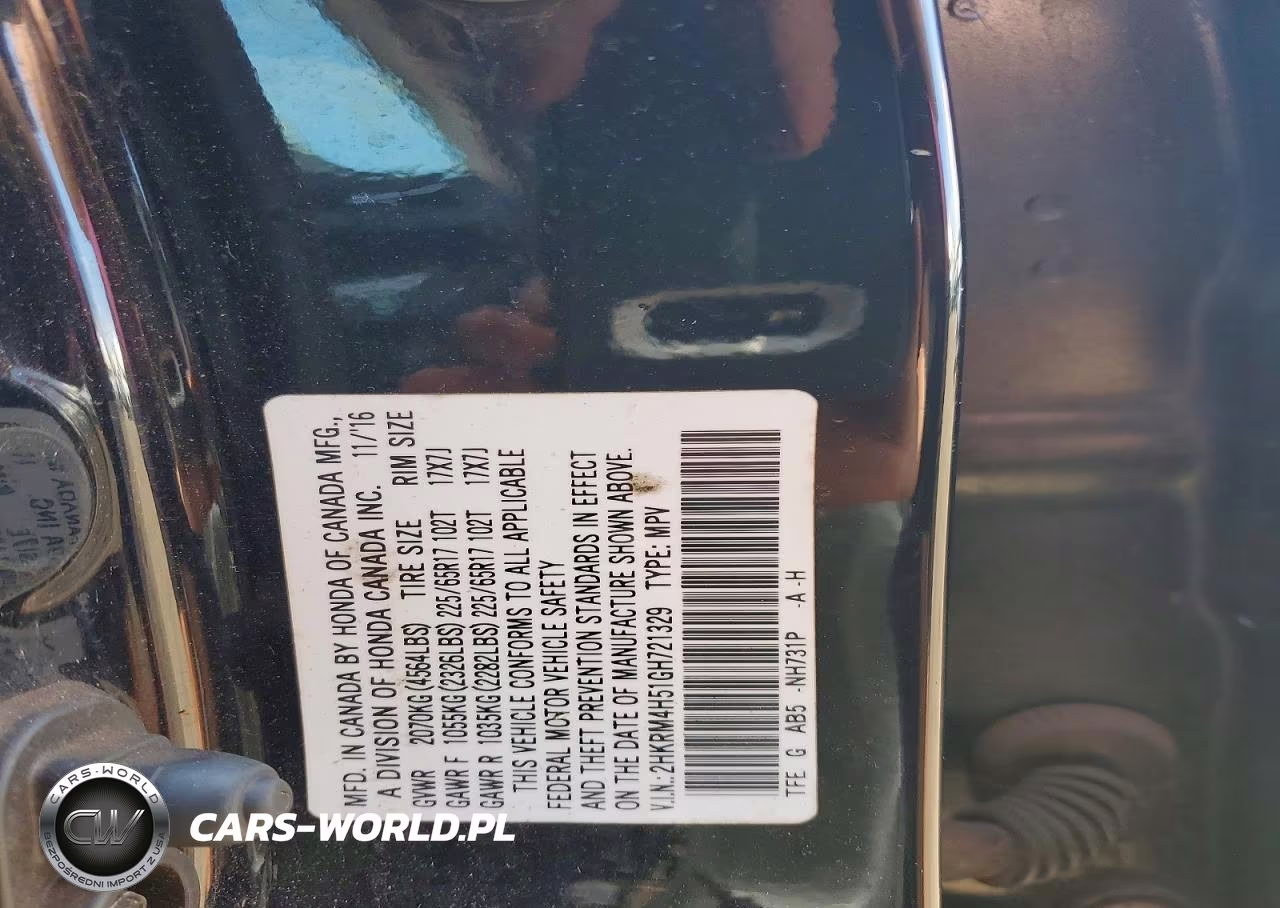 2016 Honda Cr-V Ex VIN:2HKRM4H51GH721329 - 13