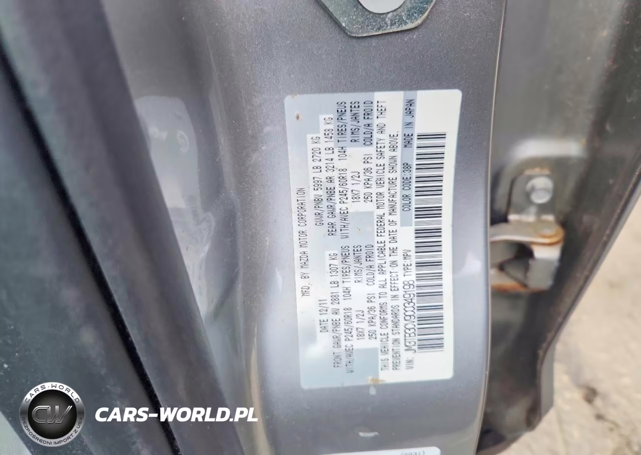 2012 Mazda Cx-9 Sv VIN:JM3TB3CV9C0349198 - 13