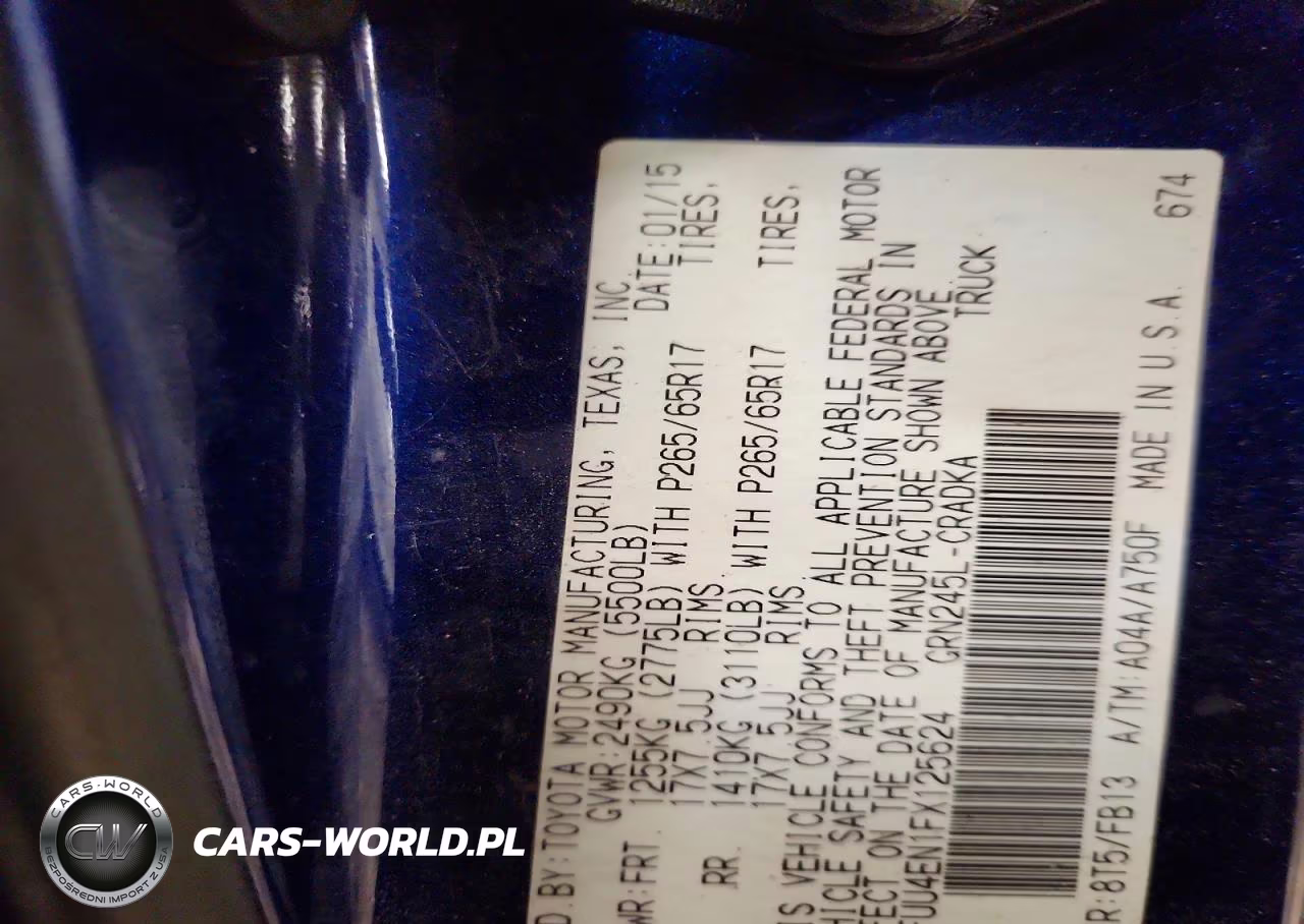 2015 Toyota Tacoma V6 VIN:5TFUU4EN1FX125624 - 12