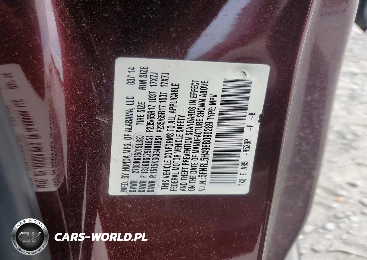 2014 Honda Odyssey Ex VIN:5FNRL5H49EB090289 - 13