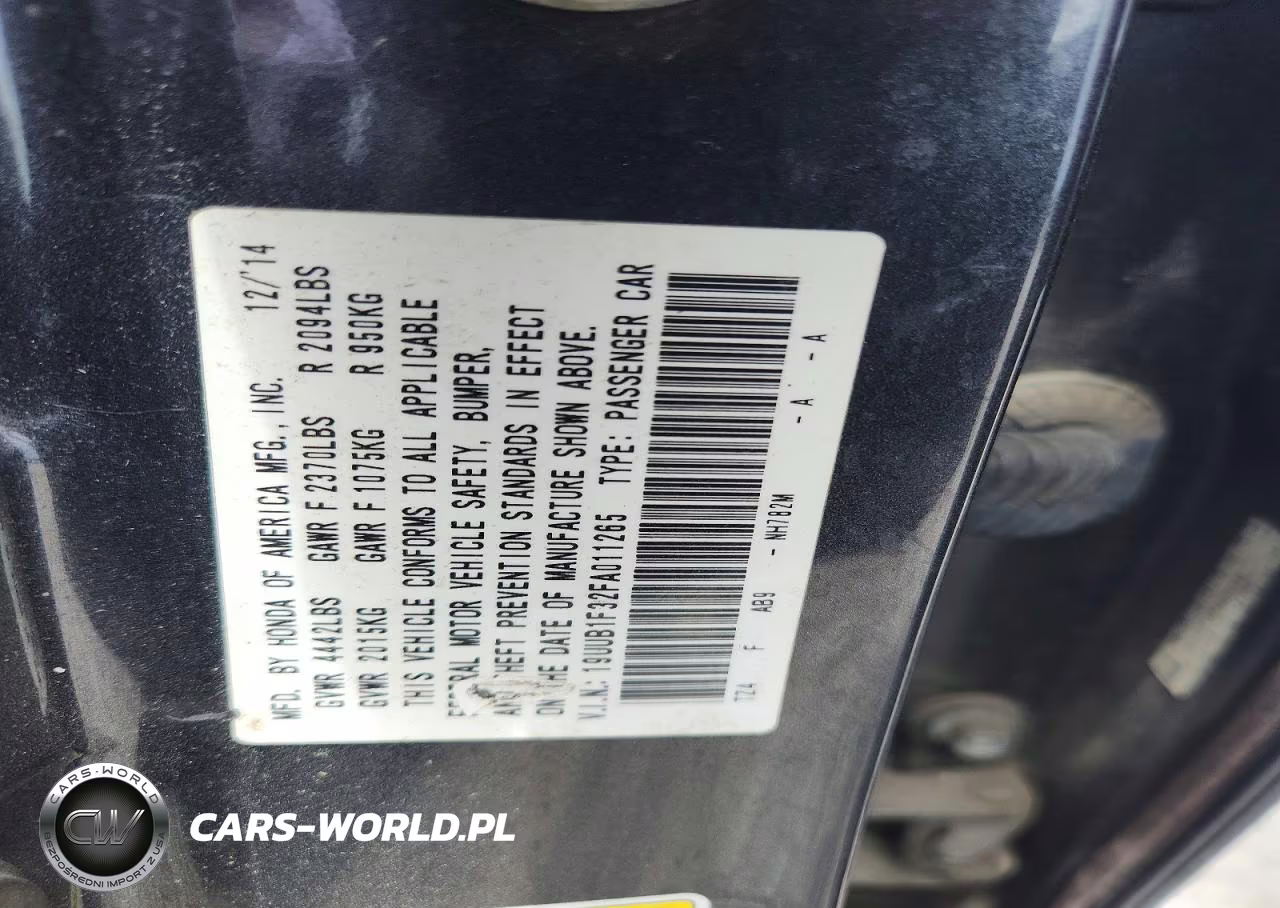 2015 Acura Tlx VIN:19UUB1F32FA011265 - 12