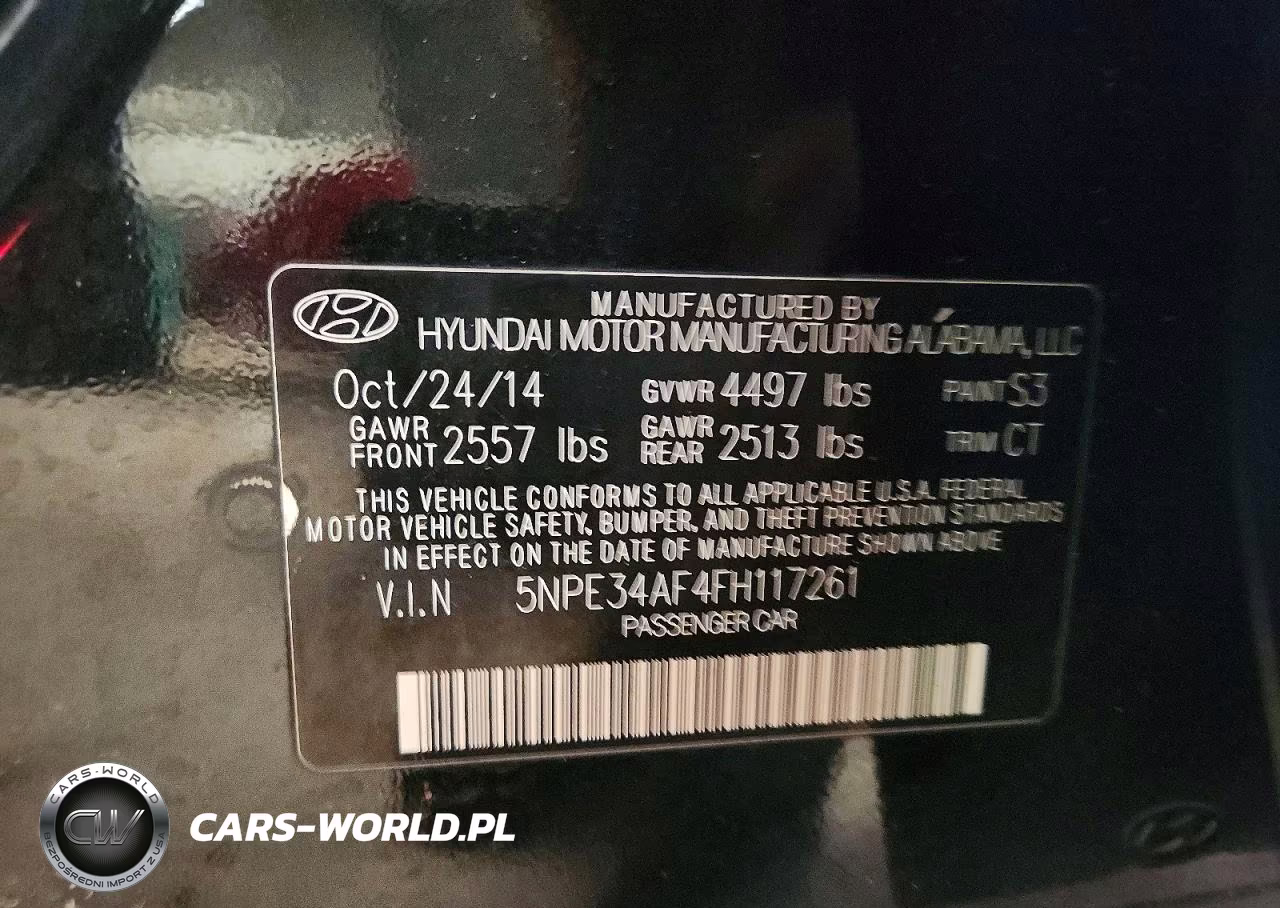 2015 Hyundai Sonata Sport VIN:5NPE34AF4FH117261 - 12