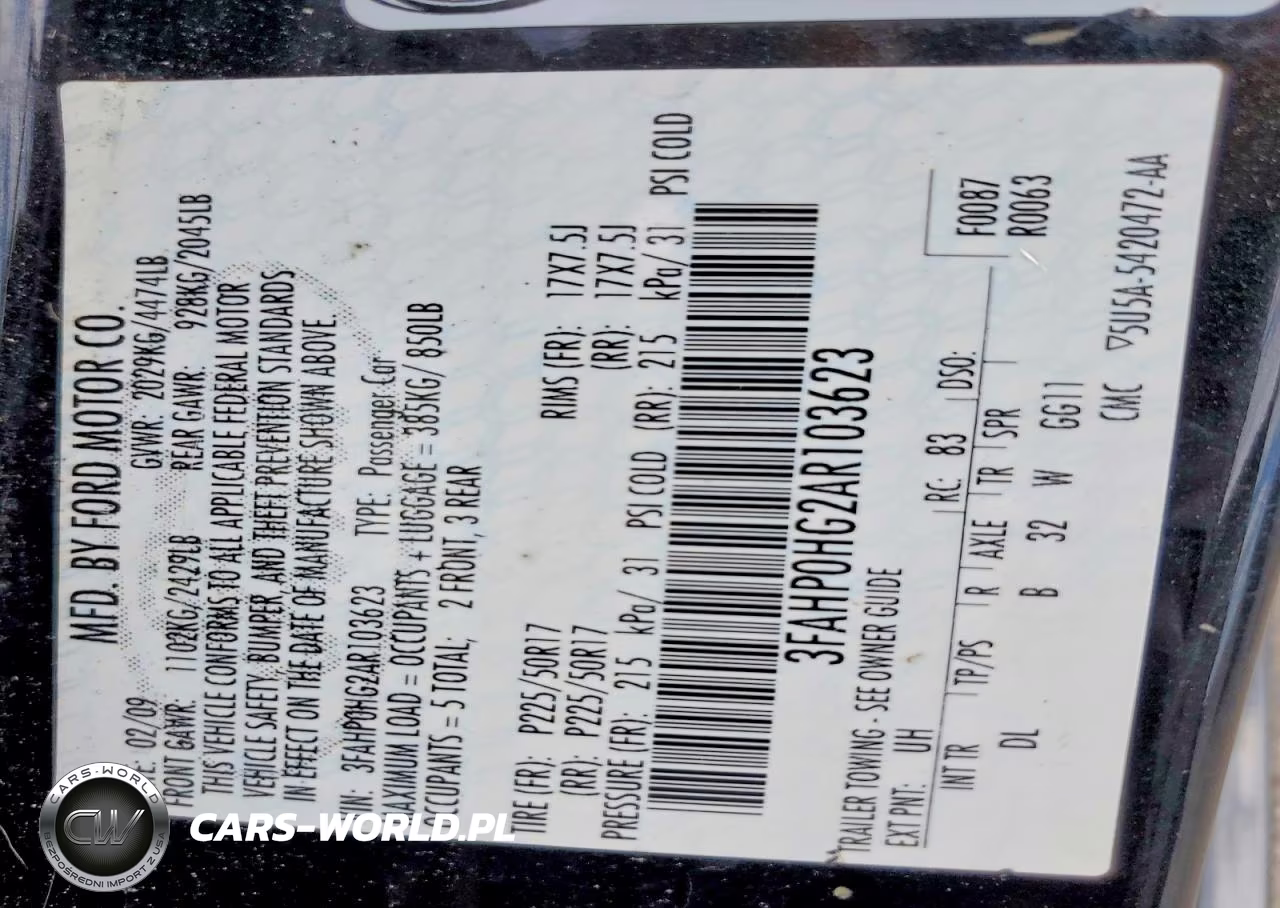 2010 Ford Fusion Se VIN:3FAHP0HG2AR103623 - 12