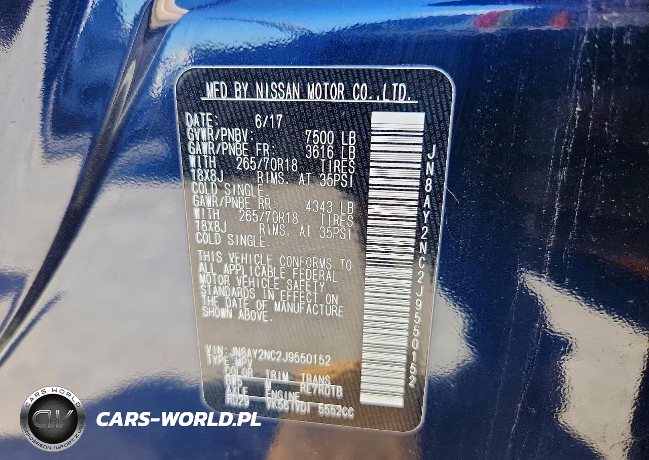 2018 Nissan Armada Sv VIN:JN8AY2NC2J9550152 - 13