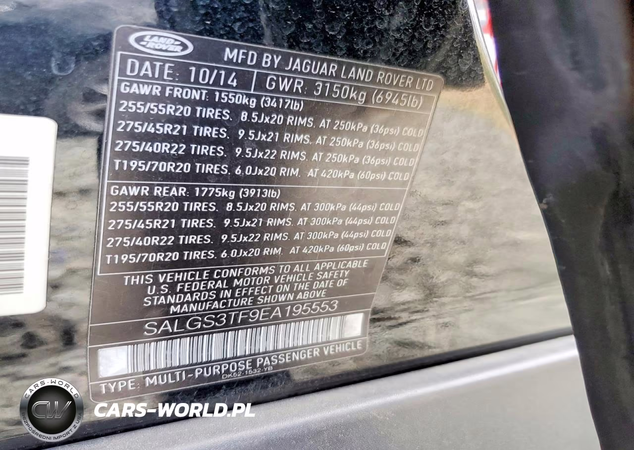 2014 Land Rover Range Rover Supercharged VIN:SALGS3TF9EA195553 - 13