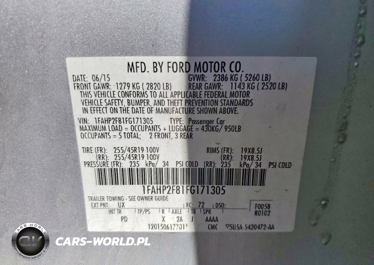 2015 Ford Taurus Limited VIN:1FAHP2F81FG171305 - 12