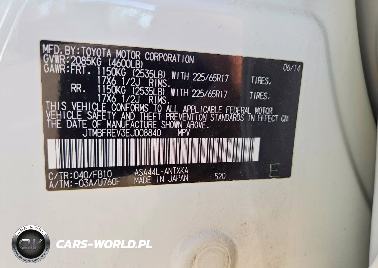 2014 Toyota Rav4 Le VIN:JTMBFREV3EJ008840 - 12