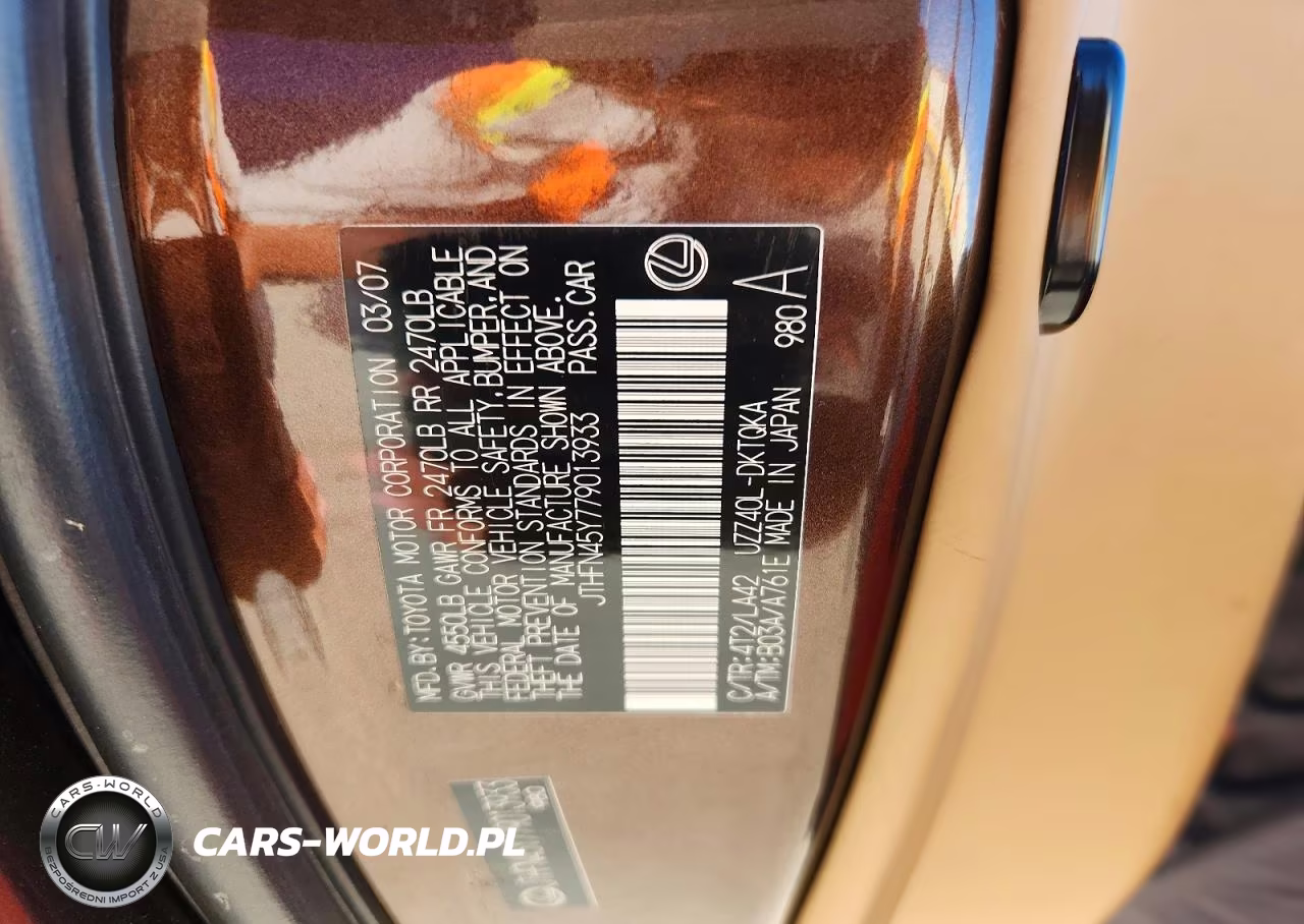 2007 Lexus Sc 430 VIN:JTHFN45Y779013933 - 12