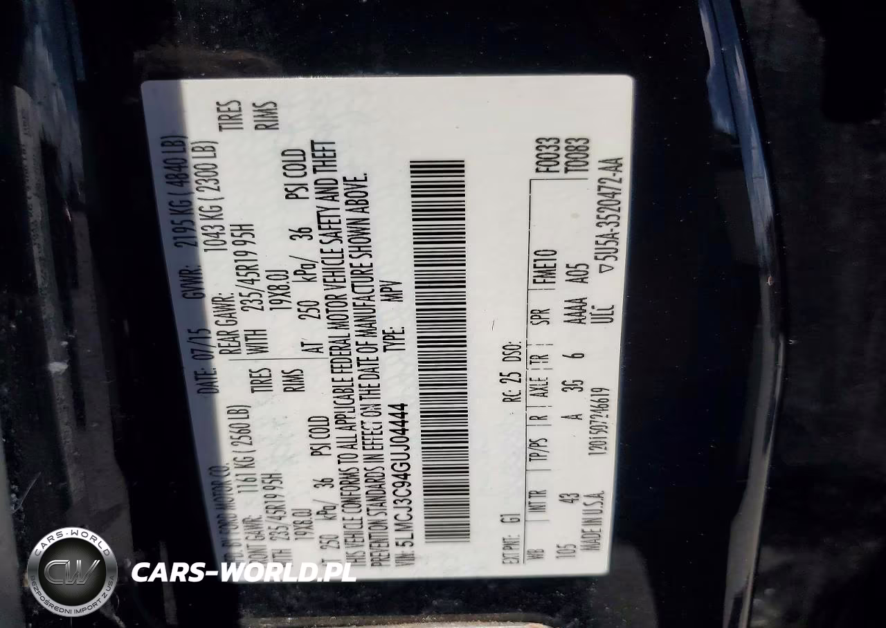 2016 Lincoln Mkc Reserve VIN:5LMCJ3C94GUJ04444 - 13