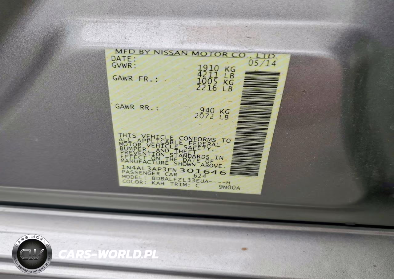 2015 Nissan Altima 2.5 S VIN:1N4AL3AP3FN301646 - 11