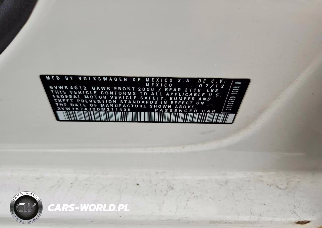 2013 Volkswagen Jetta Base VIN:3VW1K7AJ2DM211439 - 12