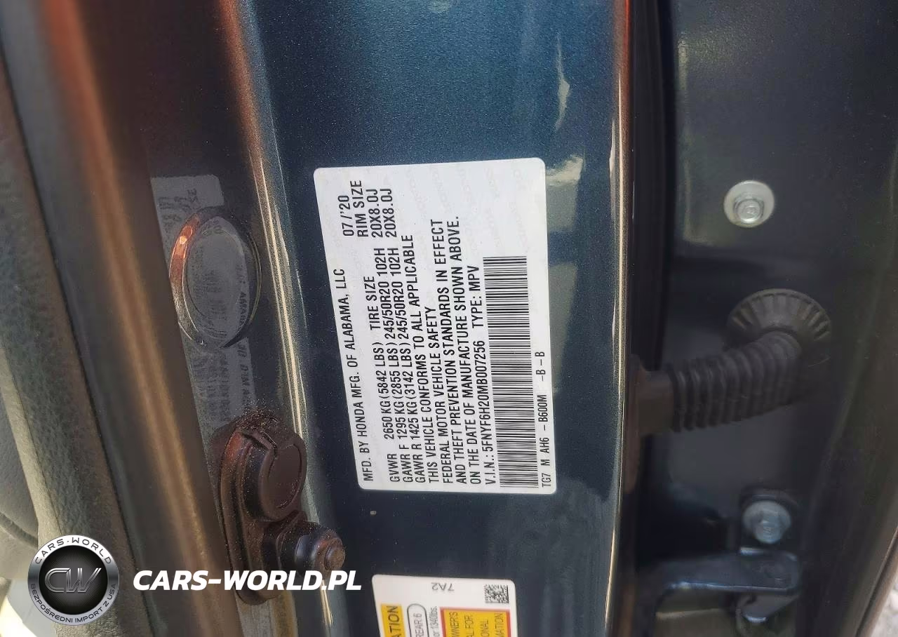 2021 Honda Pilot Se VIN:5FNYF6H20MB007256 - 13