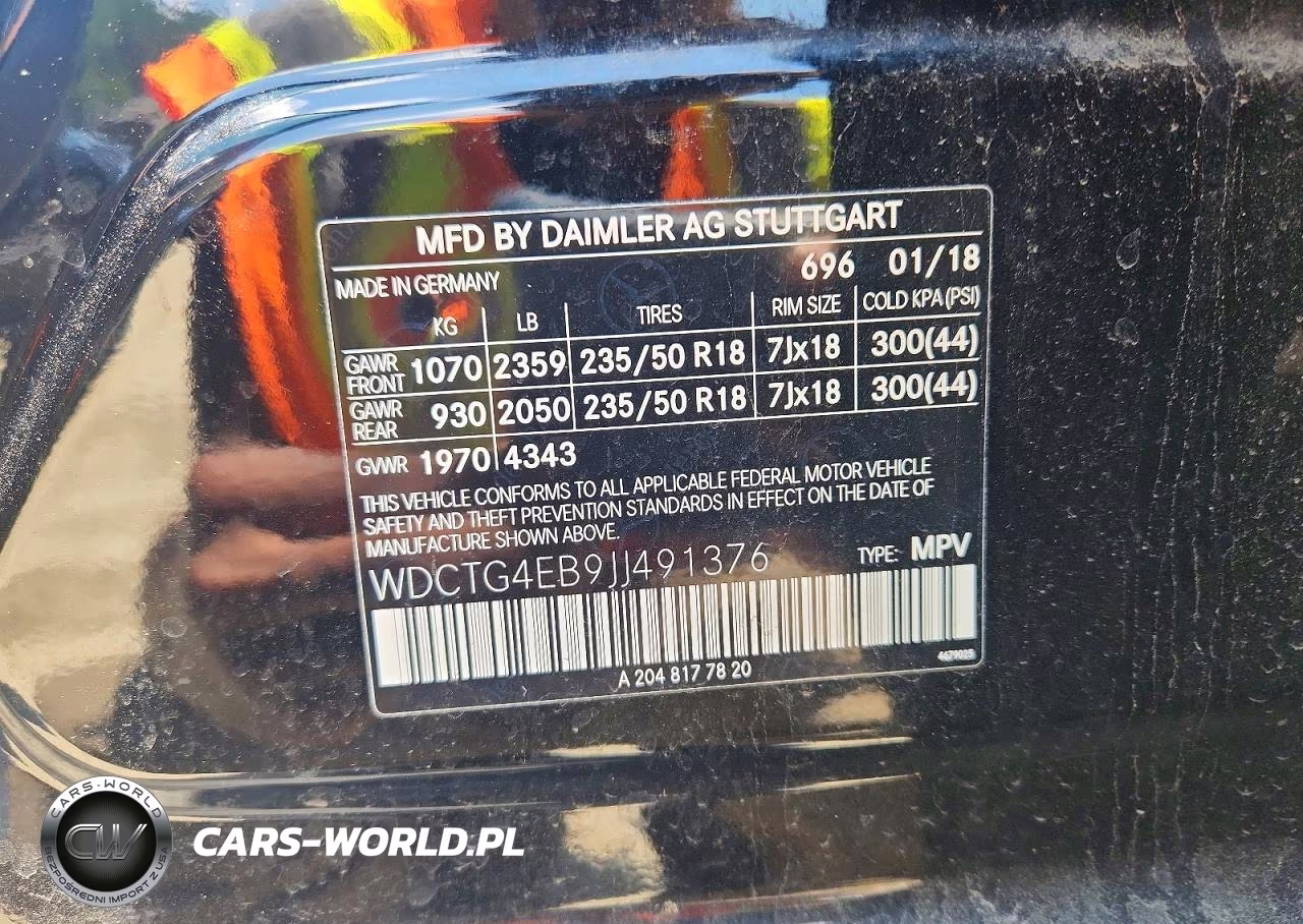 2018 Mercedes-Benz Gla 250 VIN:WDCTG4EB9JJ491376 - 14