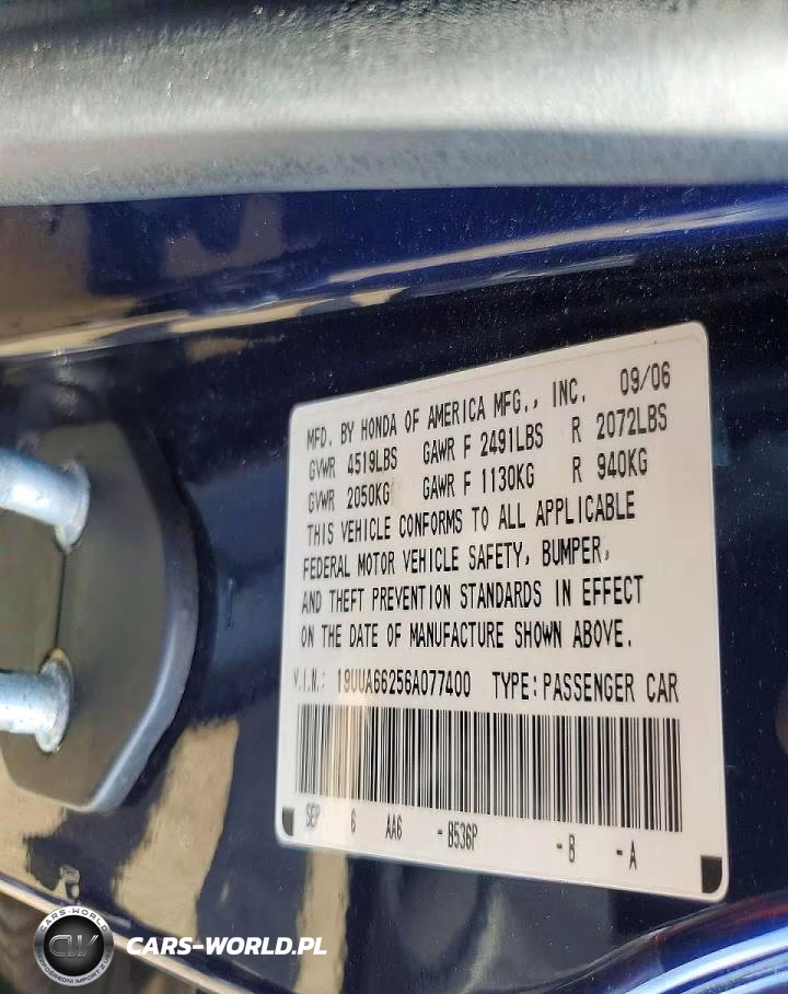 2006 Acura 3.2Tl VIN:19UUA66256A077400 - 12