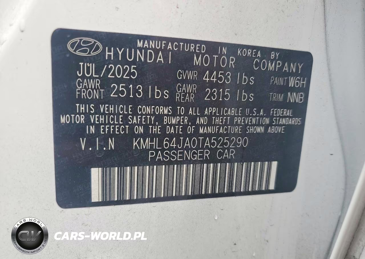 2026 Hyundai Sonata Sel Sport VIN:KMHL64JA0TA525290 - 12