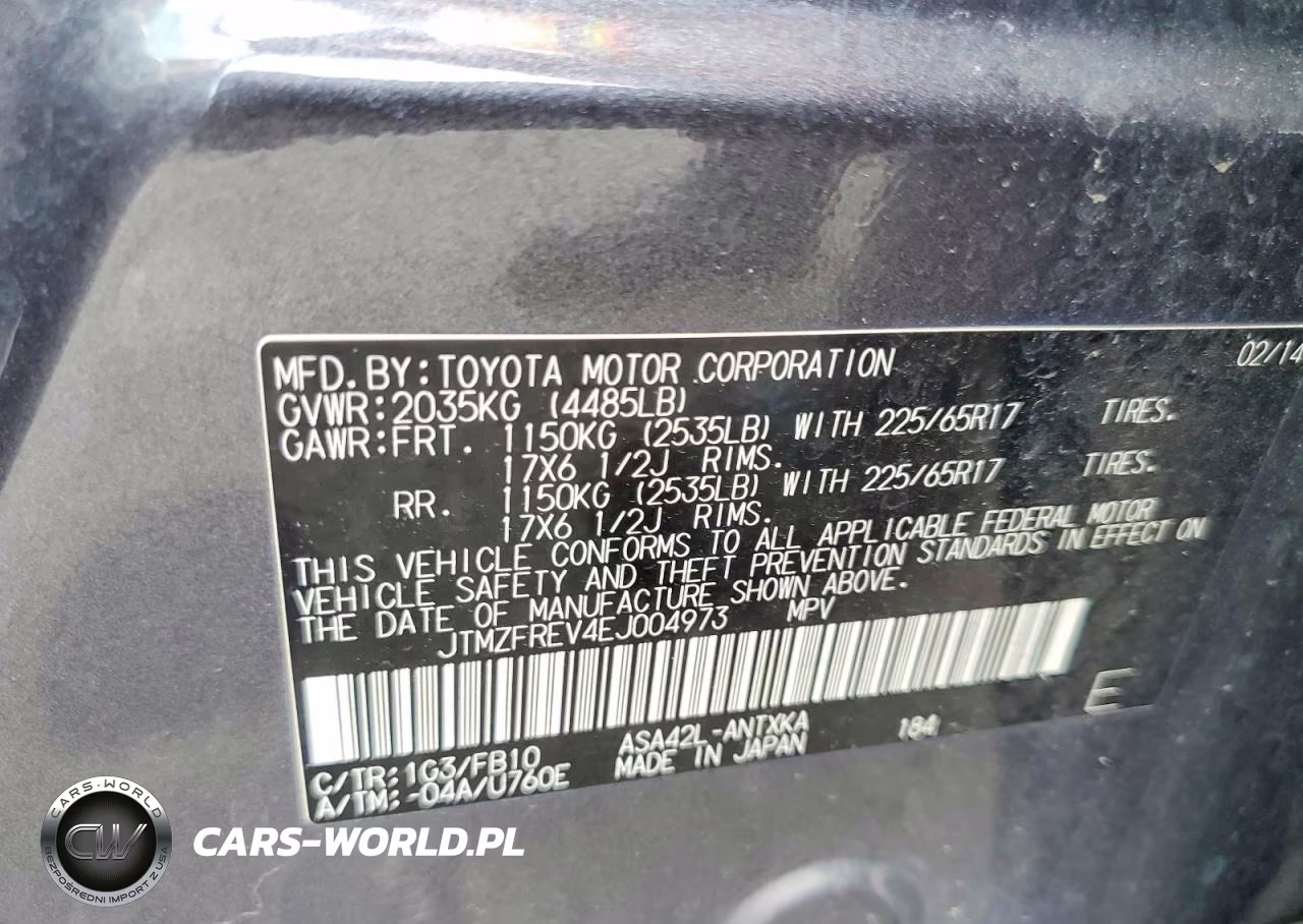 2014 Toyota Rav4 Le VIN:JTMZFREV4EJ004973 - 13