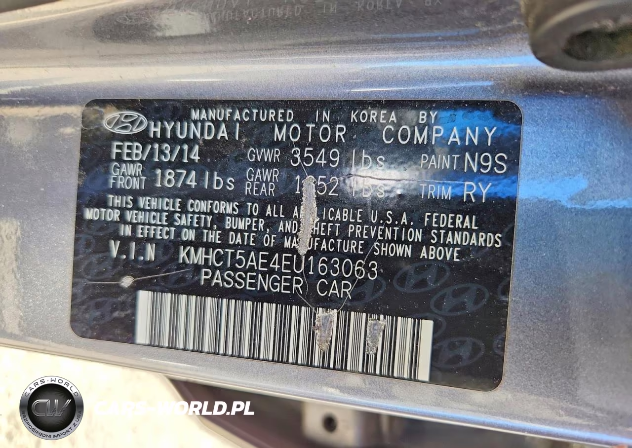 2014 Hyundai Accent Gs VIN:KMHCT5AE4EU163063 - 12
