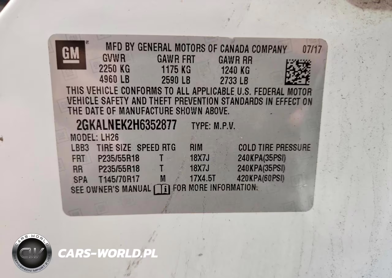 2017 GMC Terrain Sle VIN:2GKALNEK2H6352877 - 14